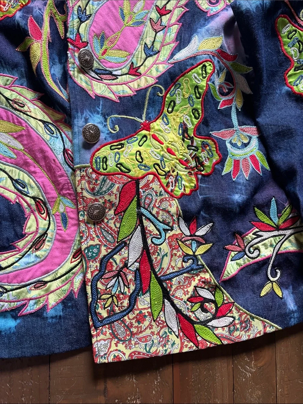 Vibrant Embroidered Jacket - Multicolor by indigo moon